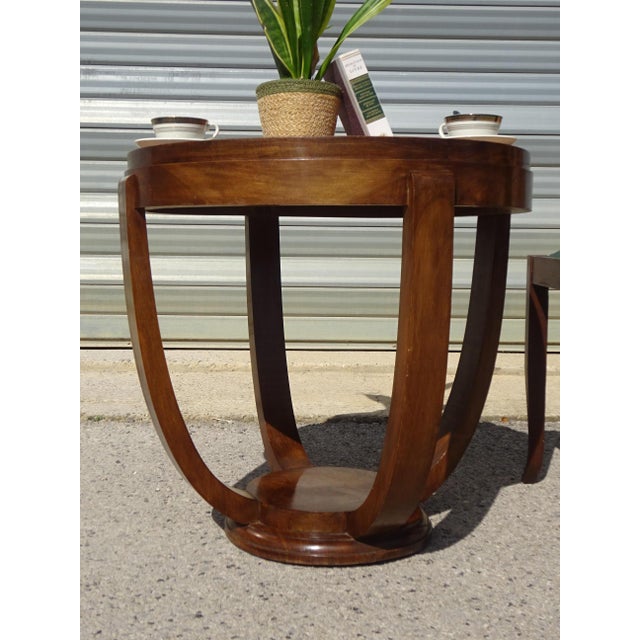 Brown Art Deco Coffee Table in Walnut and Burr Walnut, 1920s For Sale - Image 8 of 18