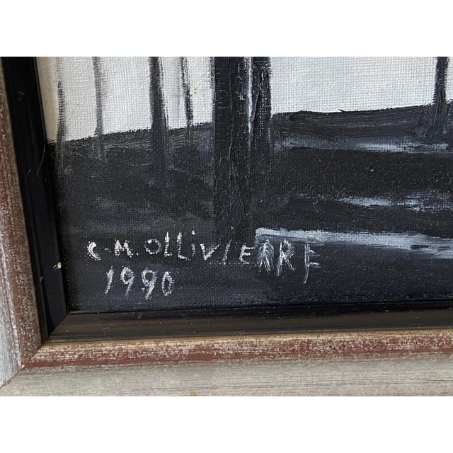 C. M. Ollivierre, 1990, Oil on Canvas, Framed For Sale - Image 6 of 9