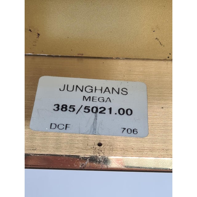 Gold Mega 385/5021.00 DCF Table Clock from Junghans, Germany, 1990s For Sale - Image 8 of 15