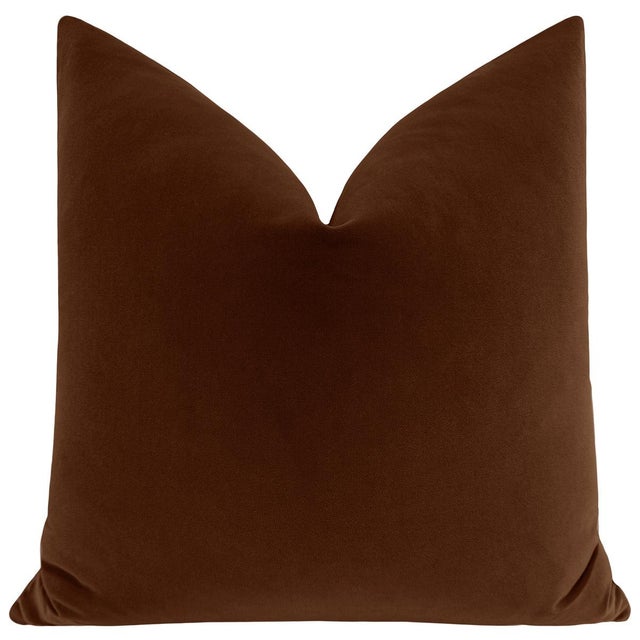 Pair of beautiful custom-made luxury Designer pillows in a Cognac colorway. Meticulously handcrafted with serged interior...