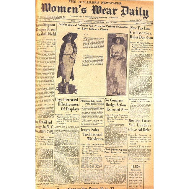 Women's Wear Daily June 1932 For Sale - Image 4 of 11
