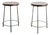 Mid-Century French Wooden and Iron Bar High Stools from Pierre Jeanneret, 1950s, Set of 2 For Sale