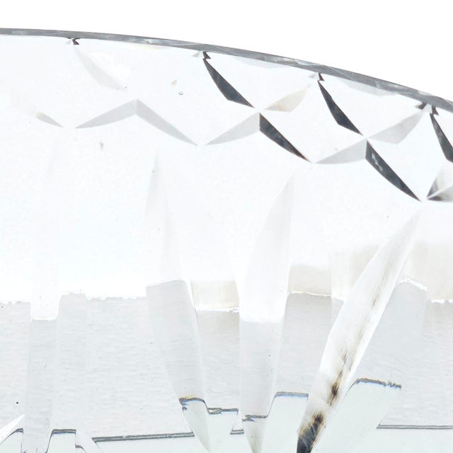 Waterford Crystal Signed Waterford Cut Crystal Oblong Bowl – 10” Irish Glass – Three Leaves & X Motif – From 9”–13” Bowl Collection For Sale - Image 4 of 7