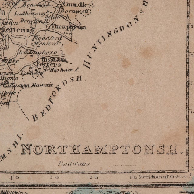 1850's Small Antique County Map For Sale - Image 12 of 12