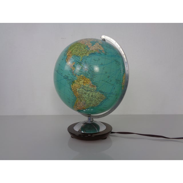Vintage Illuminated Glass Globe by Paul Oestergaard for Columbus, 1960s For Sale - Image 3 of 18