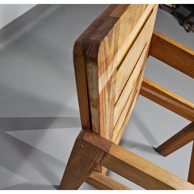 Pine Chair with Foldable Seat, 1970s For Sale - Image 15 of 18