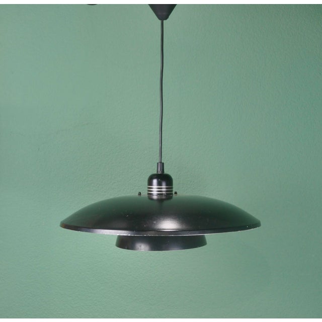 Danish Lamp in Black, 1970s For Sale - Image 10 of 11