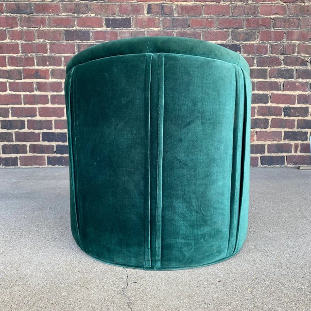 Mid-Century Modern Mid Century Modern Adrian Pearsall for Comfort Craft Green Velvet Chair With Pleats For Sale - Image 3 of 10