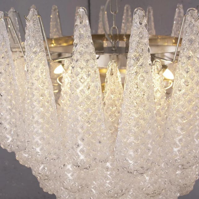 Metal Large Murano Glass & Crystal Color Suspension Chandelier, Italy, 1990s For Sale - Image 7 of 12