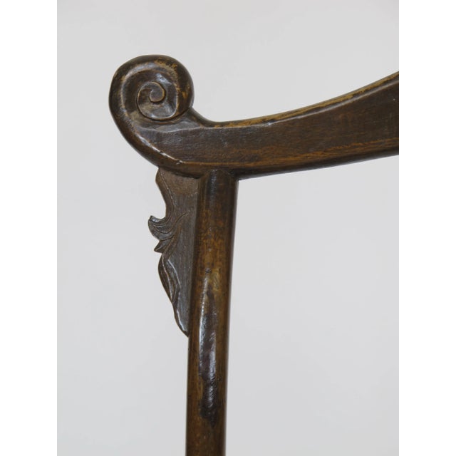1900s Antique Chinese Official Hat Armchair With Carved Back For Sale In Greensboro - Image 6 of 11