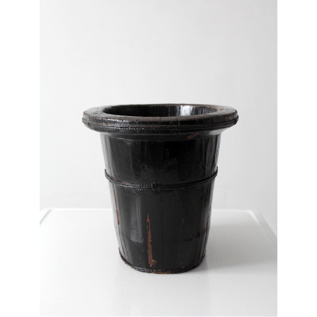 Antique Chinese Primitive Coopered Wood Basin For Sale - Image 10 of 14