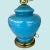 Frederick Cooper Vintage Teal and Brass Lamp For Sale - Image 4 of 8