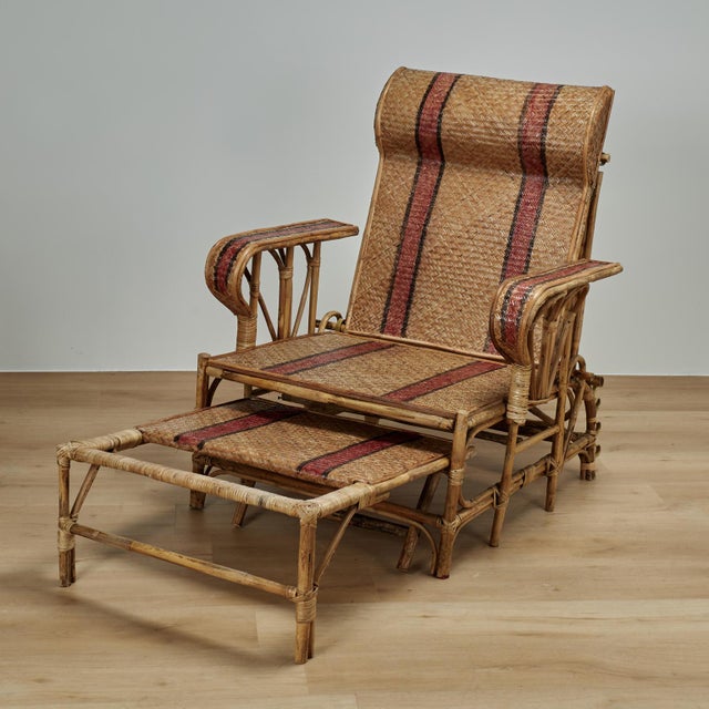 Pair of Vintage Bamboo Chaise Lounge Chairs For Sale - Image 16 of 18