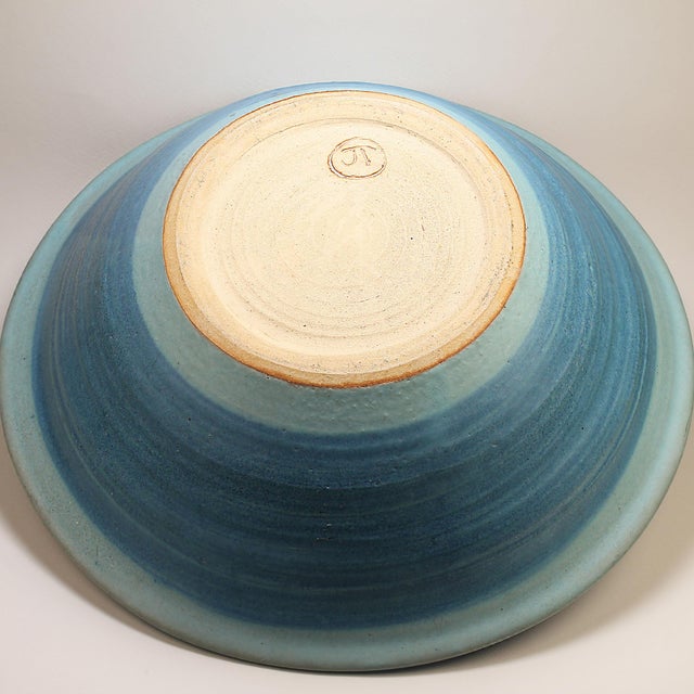 Mid 20th Century Mid 20th Century Jt Abernathy Distinctive Blue Glaze Bowl For Sale - Image 5 of 6