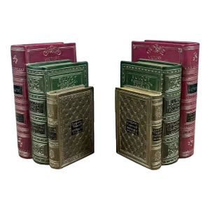 Vintage Trompe L’œil Faux Book Bookends