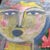 “Face in Blue and Pink” Contemporary Mixed Media Painting on Paper by CL Auker For Sale - Image 6 of 7