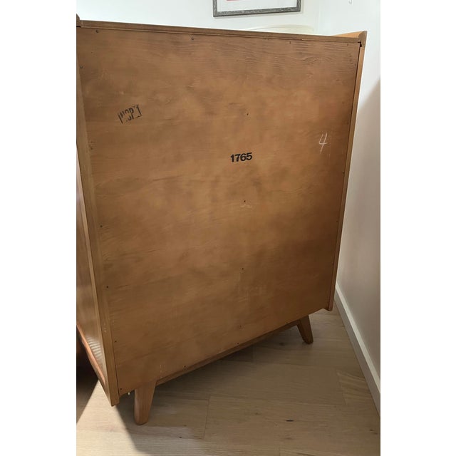 Wood Mid-Century Modern Highboy Chest by Harmon For Sale - Image 7 of 10