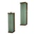 Vintage Art Deco Light Old Lamp Wall Sconces Fixture Brass & Opaline Green Glass Rod Ship Light - Pair For Sale