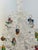 Vintage Acrylic Christmas Tree with miniature ornaments. Designed as a tree topper or free standing Holiday decoration.