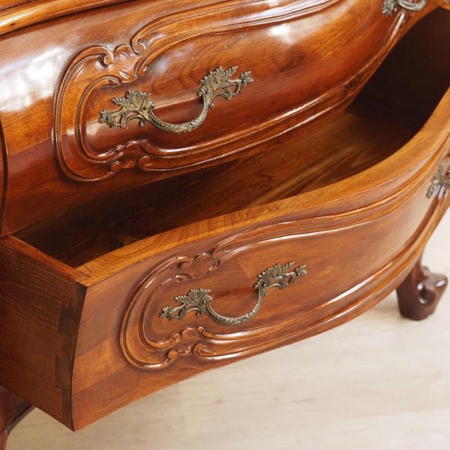 Wood Baroque Chest of Drawers in Walnut, 1900 For Sale - Image 7 of 17
