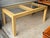 Tan 1970s Karl Springer Style Organic Modern Grasscloth Ming Form Dining Table or Desk For Sale - Image 8 of 10