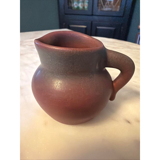 Mid-Century Modern Vintage Van Briggle Pottery Mulberry Persian 2.5" Pitcher - Signed Aa "Original" For Sale - Image 3 of 9