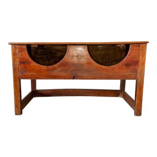 Antique Swiss Rustic Farmhouse Breadmaking Work Console Table, 19c For Sale