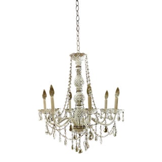 Schonbek Glass Crystal Chandelier 6 Lights For Sale