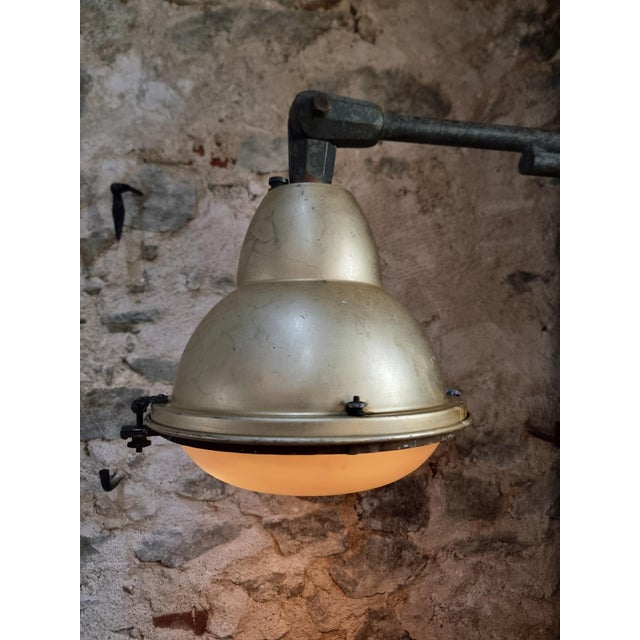 Metal Vintage Street Wall Light in Metal and Glass, 1950s For Sale - Image 7 of 15