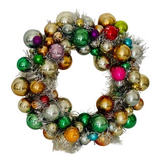 American Shiny Brite Christmas Wreath With Tensils For Sale