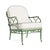 Brown Jordan Calcutta Lounge Chair in Bay Leaf with Sea Salt and Anthracite Stripe Welt Cushions For Sale
