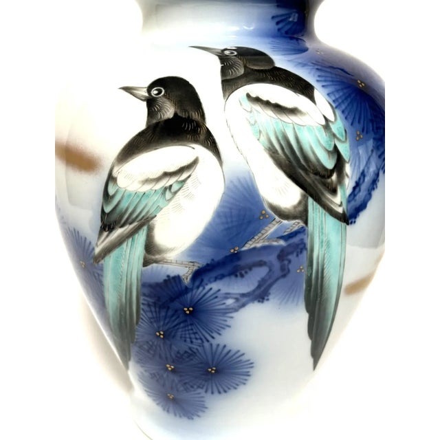 Ceramic Fukugawa Porcelain Vase With Two Birds For Sale - Image 7 of 12