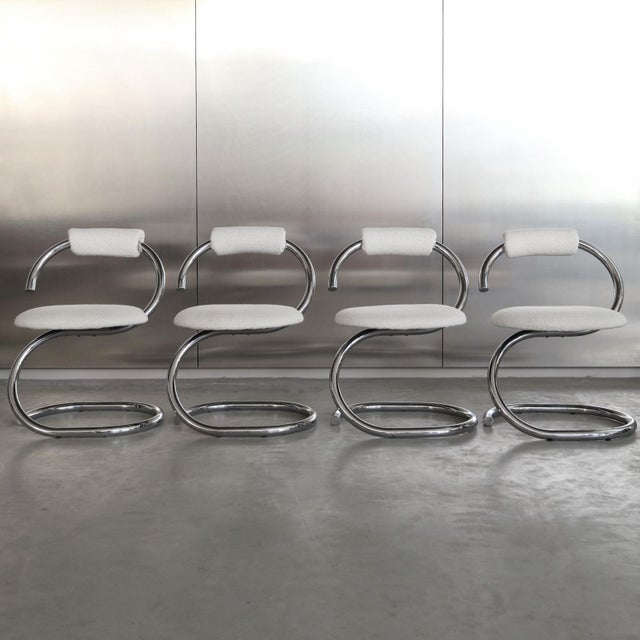 Vintage Cobra Chairs by Giotto Stoppino, Italy, 1970s, Set of 4 For Sale - Image 12 of 12