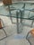 Vintage Chrome and Woven Leather Dining Set With Geometric Glass Top For Sale - Image 9 of 9