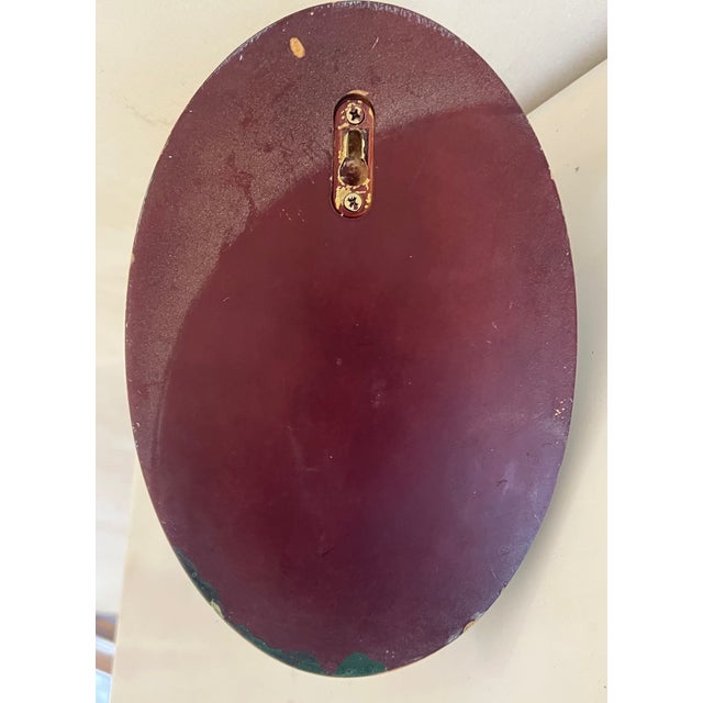 Brass Dog Leash Hook on Green Oval Backplate For Sale - Image 10 of 10