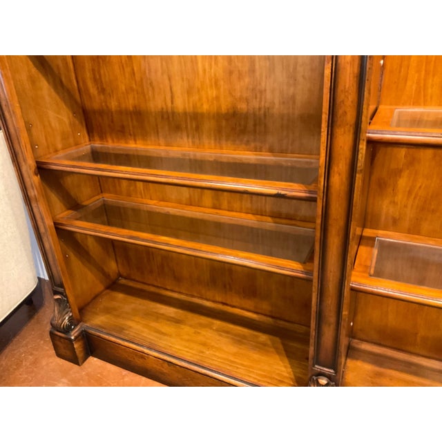 2020s John Richard Large Transitional Mahogany Finished Bookcase as Is For Sale - Image 5 of 8