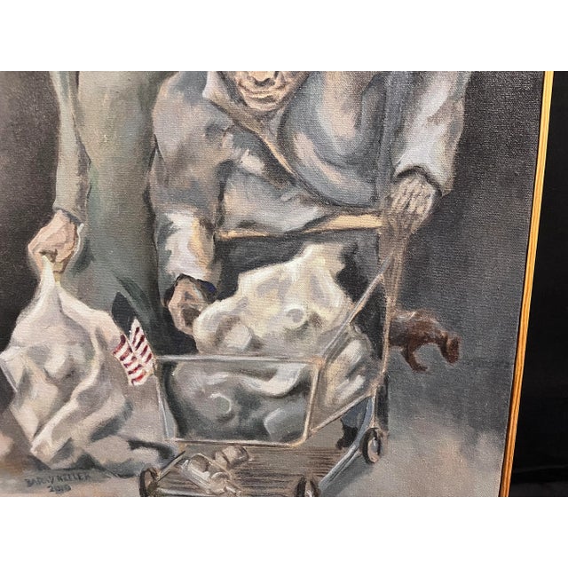 Contemporary Expressionist Figurative B. Keller Acrylic Painting For Sale - Image 4 of 9