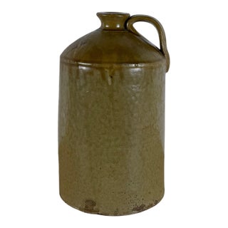 Antique English Weatherhead Salt-Glazed Stoneware Flagon, 1895 For Sale