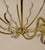 Austrian 6-Arm Chandelier in Brass with Silk Shades attributed to Josef Frank, 1950s For Sale - Image 6 of 18