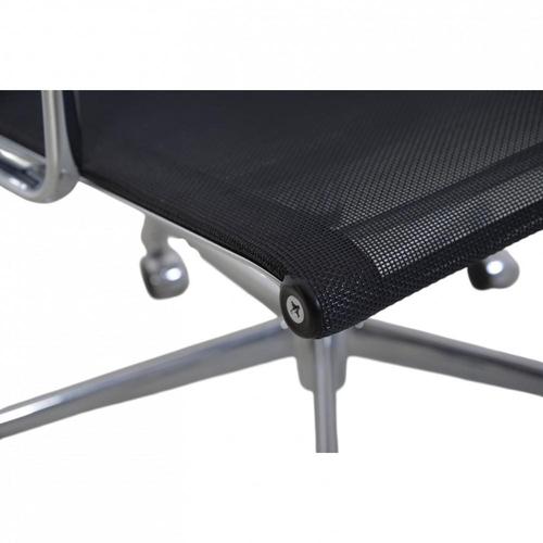 Vintage EA-117 Office Chair in Black Mesh by Charles Eames, 2000s For Sale - Image 6 of 16