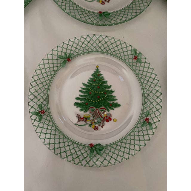Vintage Arcoroc France Glassware Salad Luncheon Plate Christmas Story Set Of 10 Chairish
