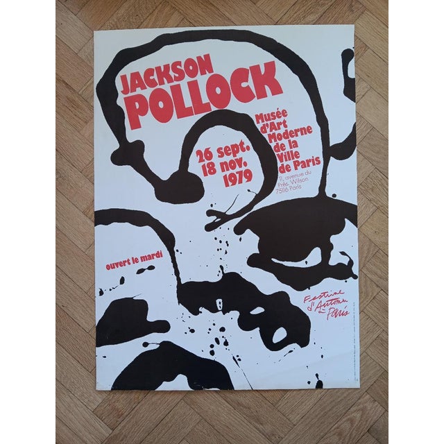 Jackson POLLOCK (1912-1956) (after) Original exhibition poster - Museum of Modern Art Paris - 1979 for the Autumn Festival...