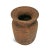 Vintage old wood carved pot from India. Wonderful character with signs of age and use. Each unique and sold individually.