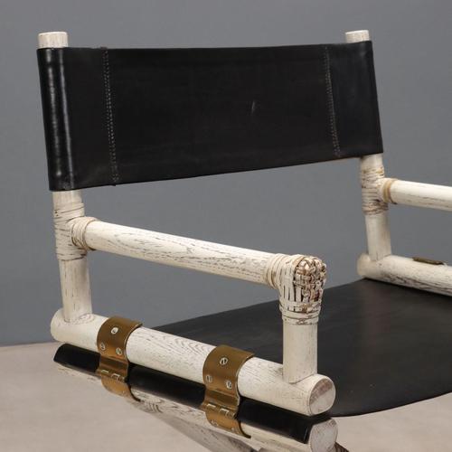 Bleached Wood Console and Chair, 1980s, Set of 2 For Sale - Image 10 of 15