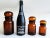 Glass Vintage Amber Belgian Glass Apothecary Bottles With Stoppers, Set of 3 For Sale - Image 7 of 11