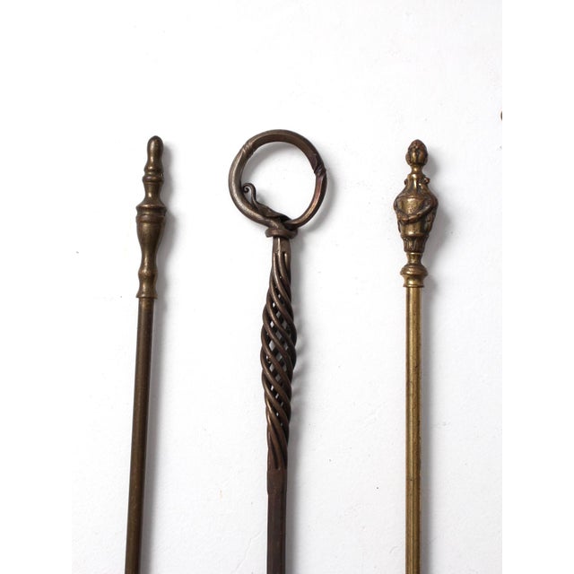 Antique Brass Fireplace Pokers Set of 3 Chairish