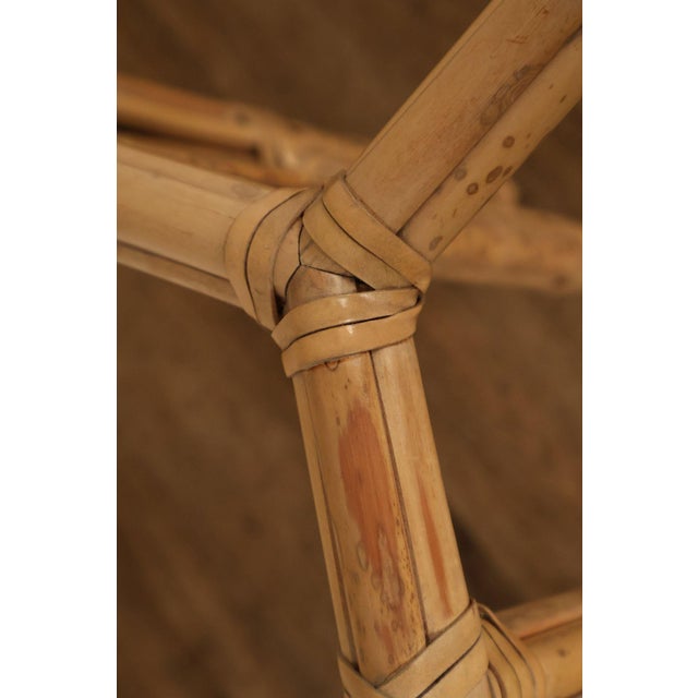 Wood McGuire Bamboo Rattan Table Base For Sale - Image 7 of 17