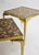 Vintage Mosaic Glass Top Side Tables With Brass Legs — Pair For Sale - Image 4 of 5