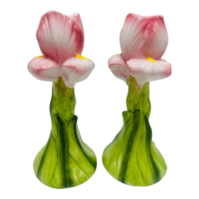 Vintage Italian Candle Sticks, a Pair For Sale