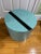 1980 Teal Blue Formica Medium Tall Pedestal For Sale - Image 4 of 7